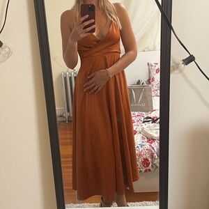Chic Rust Maxi Dress